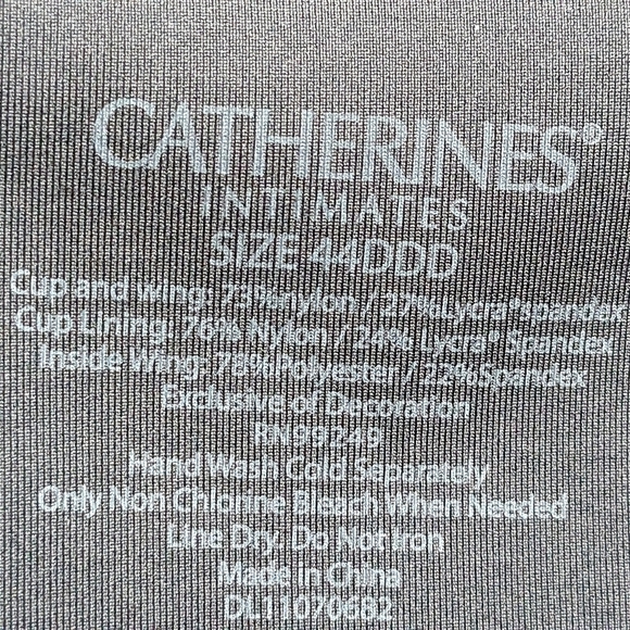 Catherine's front hook,full back coverage black bra,size 44DDD,GUC - Picture 2 of 3